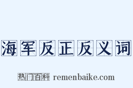 海军反正反义词是什么意思的图片